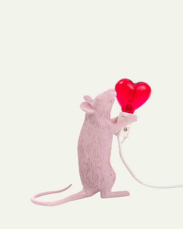 Standing Mouse Love Edition 6" Table Lamp